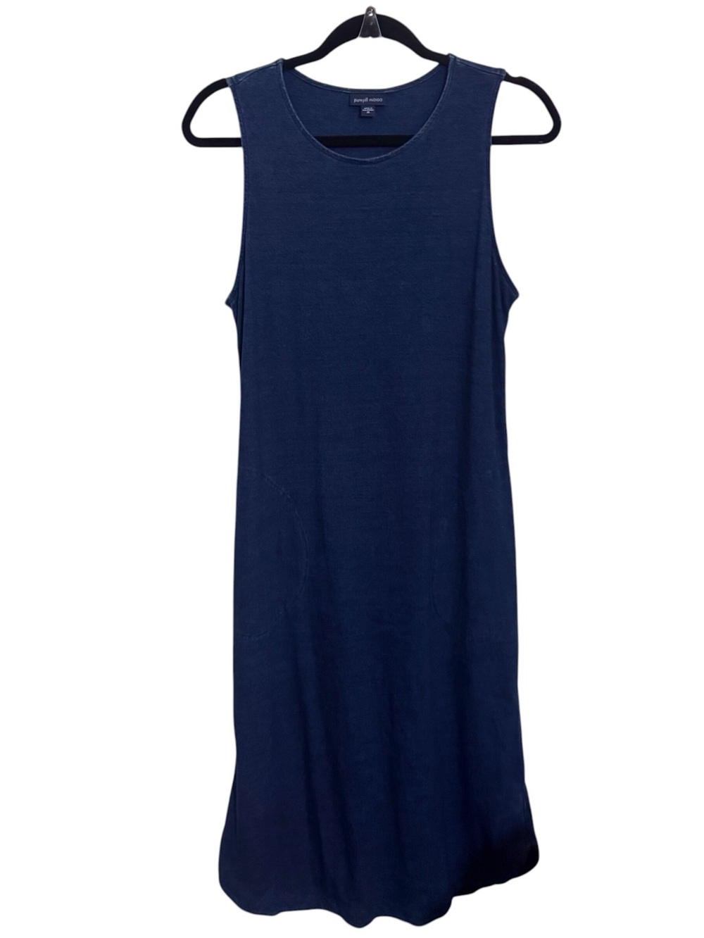 Pure Jill Size X-Small Indigo Blue Tank Dress Pockets Sleeveless Cotton Beach